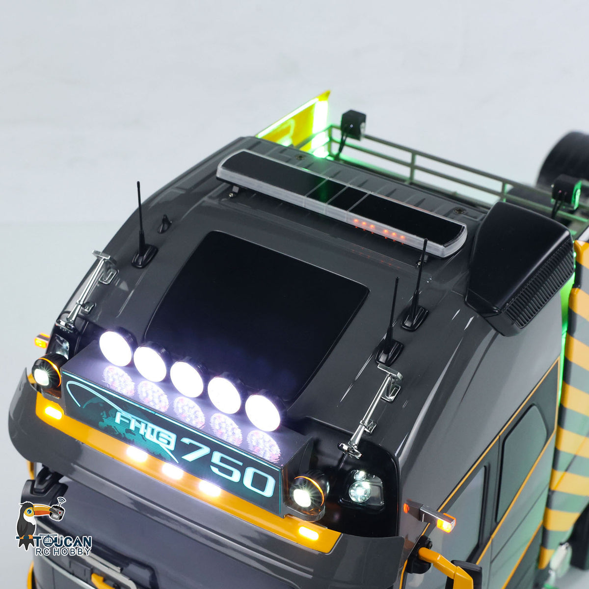 €150 OFF 11.11 BIG SALE Unitru 02 FH16 1/14 Remote Control Tractor Truck 10x10 Metal Chassis RTR RC Lorry Car Model ST8 Radio Battery Smoke Light 3Speed