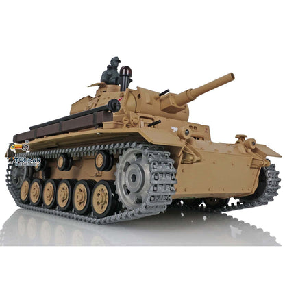 Henglong 1/16 TK7.0 Promotion German Panzer III H RTR RC Tank 3849 360 Degrees Turret BB Infrared System Smoke Metal Barrel Sprockets Idler Wheels Tracks Gearbox
