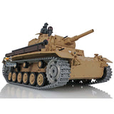 2.4Ghz Henglong 1/16 Scale TK7.0 Upgraded FPV Panzer III H Metal Version RTR RC Model Tank 3849 360 Turret FPV Tracks Idlers