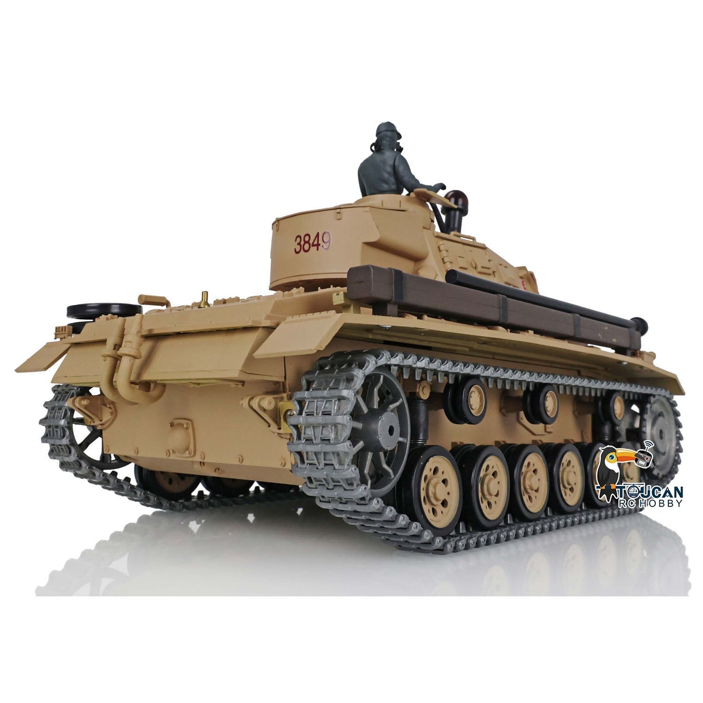 Henglong 1/16 TK7.0 Promotion German Panzer III H RTR RC Tank 3849 360 Degrees Turret BB Infrared System Smoke Metal Barrel Sprockets Idler Wheels Tracks Gearbox