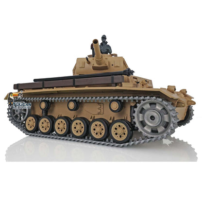 Henglong 1/16 TK7.0 Promotion German Panzer III H RTR RC Tank 3849 360 Degrees Turret BB Infrared System Smoke Metal Barrel Sprockets Idler Wheels Tracks Gearbox
