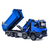 Limited Discount ! ! 1/14 10x10 RC Hydraulic Crane Remote Control Construction Dumper Truck for Adults  Full Dump Car Model 3-speed Gearbox Lifting Tipper Light Sound System