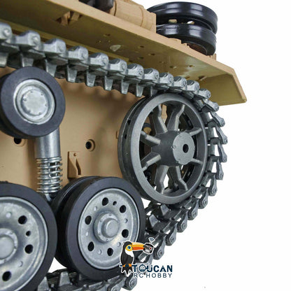 Henglong 1/16 TK7.0 German Panzer III H RTR RC Tank 3849 FPV 360 Degrees Turret BB IR Smoke Metal Barrel Tracks Sprockets Idlers Road Wheels