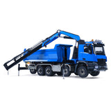 Toucanhobby 10x10 1/14 Metal RC Hydraulic Crane Dumper Truck 3-Speed Transmission Rear Axle Steering 9-Channel Reversing Valve for Indoor Play