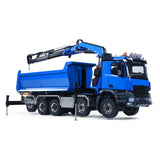 Limited Discount ! ! 1/14 10x10 RC Hydraulic Crane Remote Control Construction Dumper Truck for Adults  Full Dump Car Model 3-speed Gearbox Lifting Tipper Light Sound System