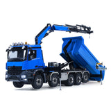 Limited Discount ! ! 1/14 10x10 RC Hydraulic Crane Remote Control Construction Dumper Truck for Adults  Full Dump Car Model 3-speed Gearbox Lifting Tipper Light Sound System