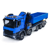 Toucanhobby 1/14 10*10 Metal RC Hydraulic Roll On/Off Dump Truck 9-Way Reversing Valve Rear Axle Steering for Construction Vehicle Enthusiasts