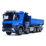 RC 1/14 10x10 Hydraulic Crane Tipper Construction Truck Full Dumper Lorry U-shaped Short Bucket Rear Axle Lifting Steering XELite Radio