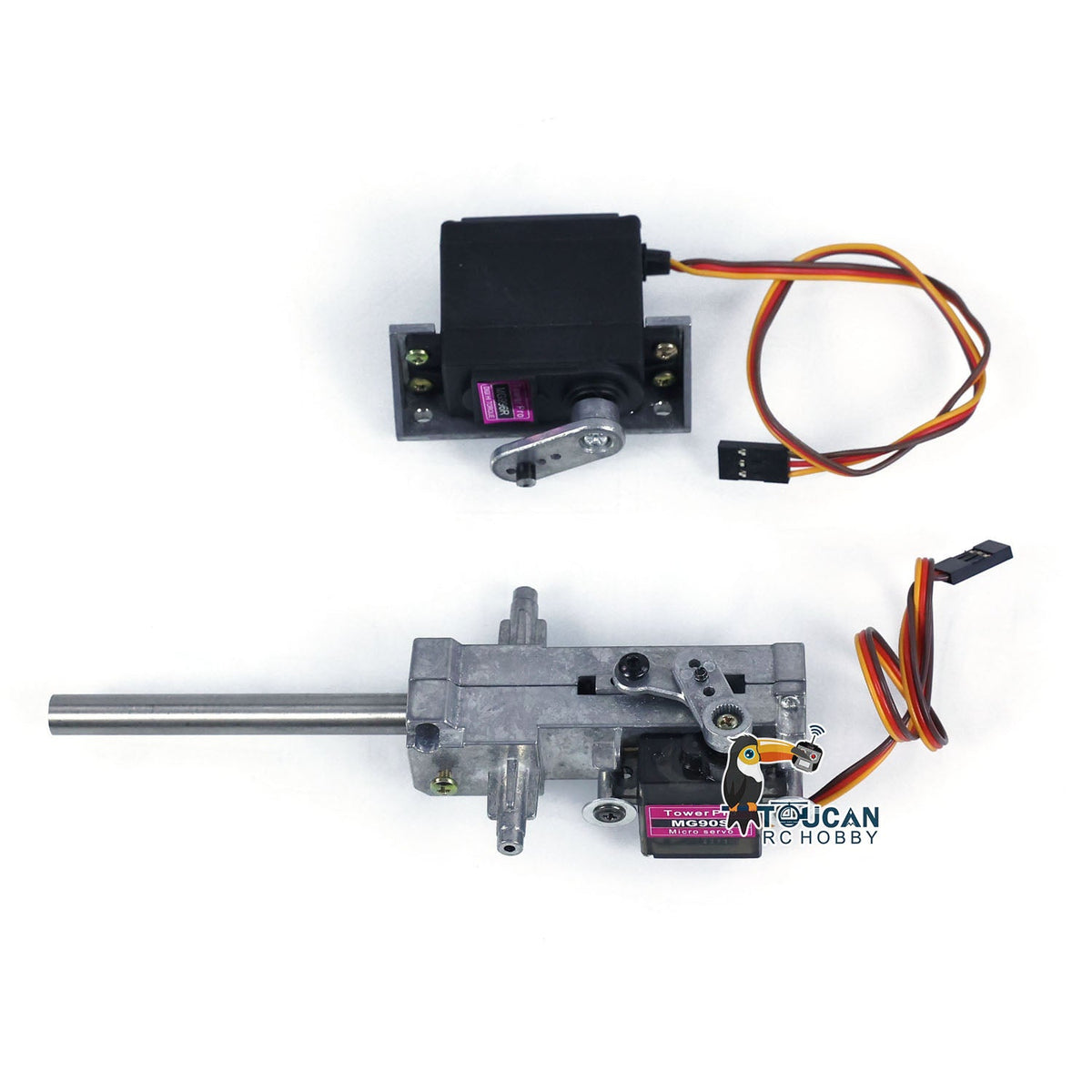 Metal Barrel Recoil Lifting System With Two Servos for Heng Long 1/16 Scale 2.4Ghz RC Battle Tank Model Upgrade Spare Parts