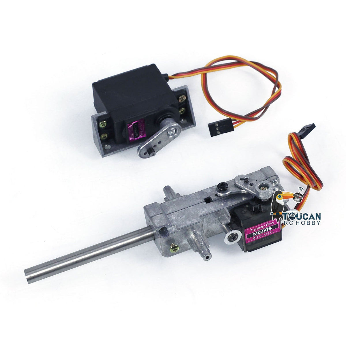 Metal Barrel Recoil Lifting System With Two Servos for Heng Long 1/16 Scale 2.4Ghz RC Battle Tank Model Upgrade Spare Parts