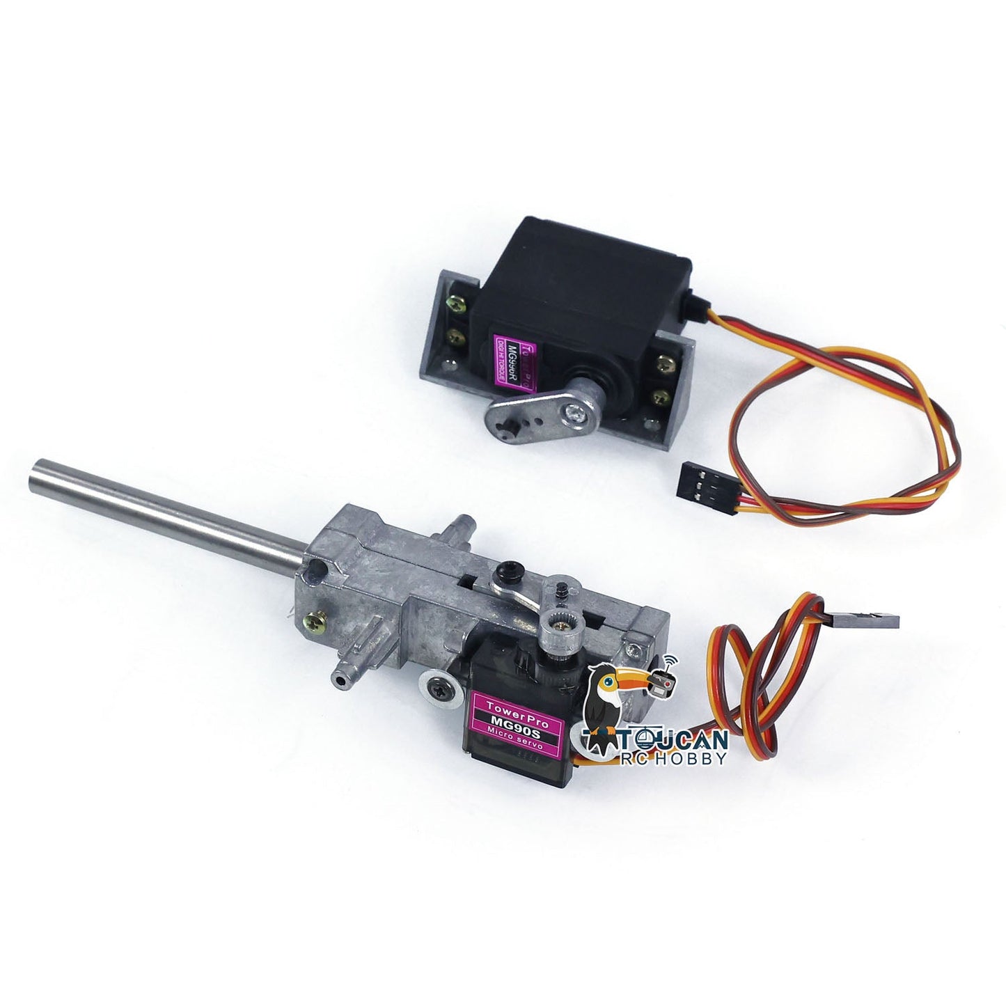 Metal Barrel Recoil Lifting System With Two Servos for Heng Long 1/16 Scale 2.4Ghz RC Battle Tank Model Upgrade Spare Parts