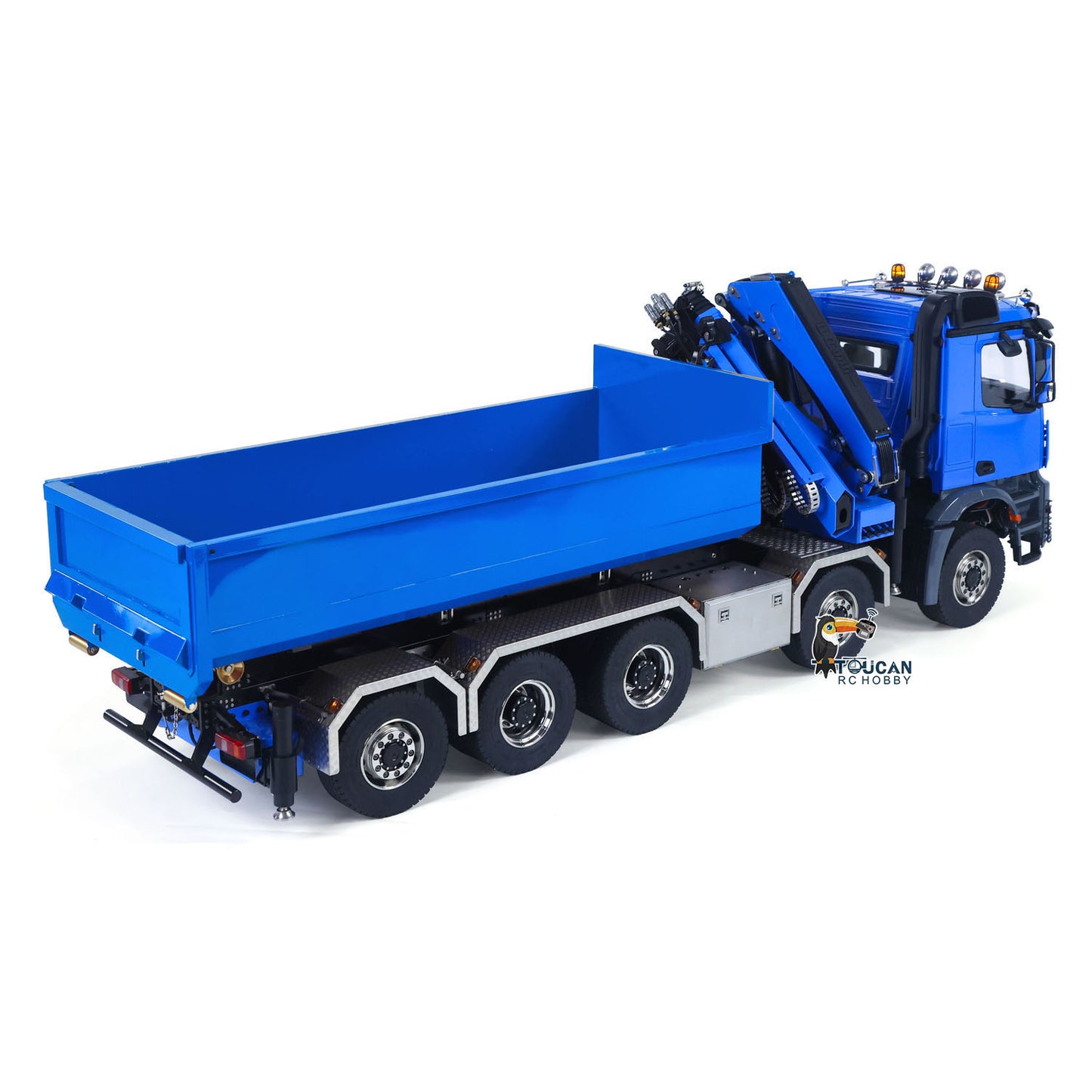10x10 1/14 RC Hydraulikkran Muldenkipper Vollkipper Automodell Hinterachse anhebend Betriebsbereit Simulation Automodell