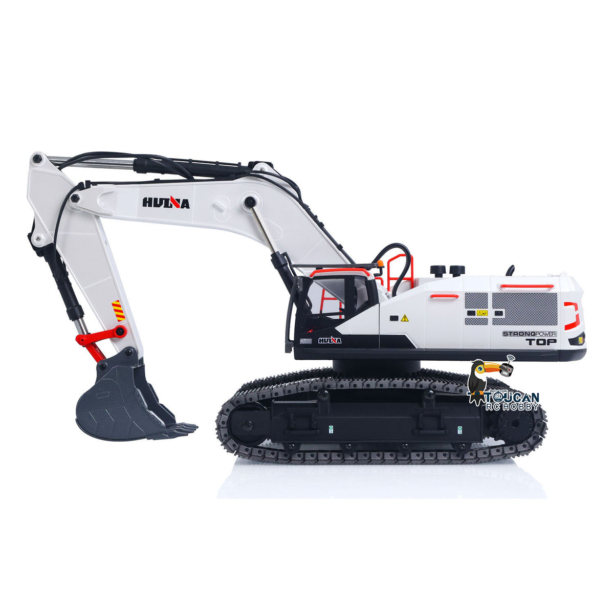 TOUCAN RC HOBBY 1/14 HUINA RC Metal Excavator Model Toys 1594 Radio Control Digger Light Sound Battery