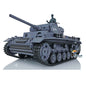 Henglong 1/16 TK7.0 Plastic German Panzer III L 3848 RTR RC Tank Model Infrared System BB Unit Smoke Lights 2 Sounds Metal Barrel