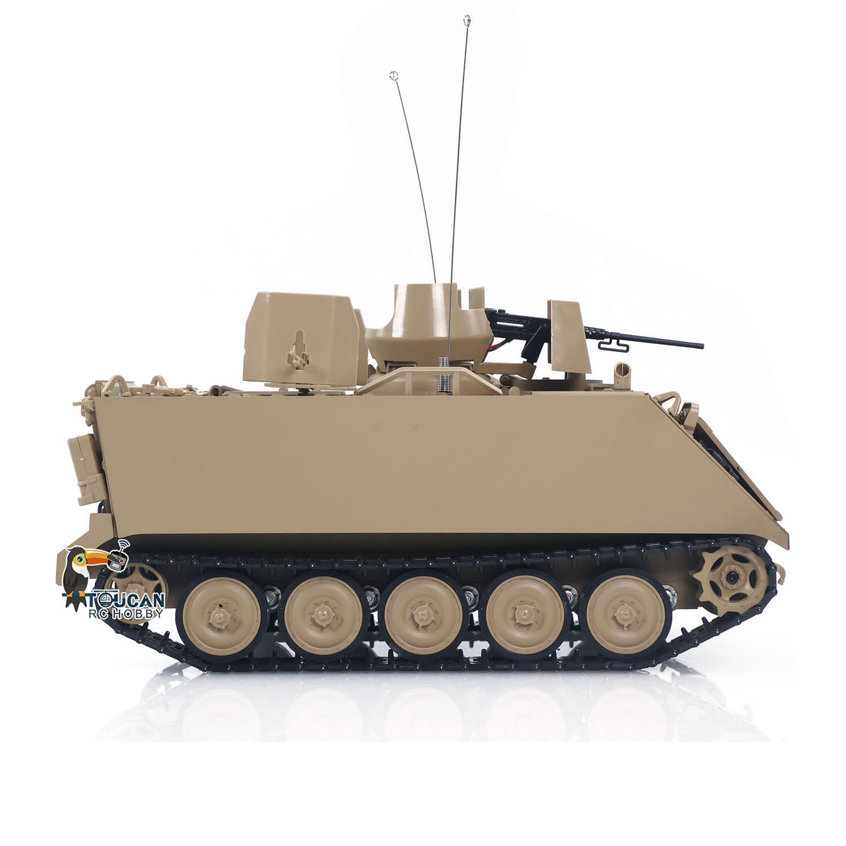 1/16 Tongde RC Tank M2412-B M113A1 ACAV Infrared 360 Turret Rotation Smoking Light Sound Remote Control Electric Model RTR