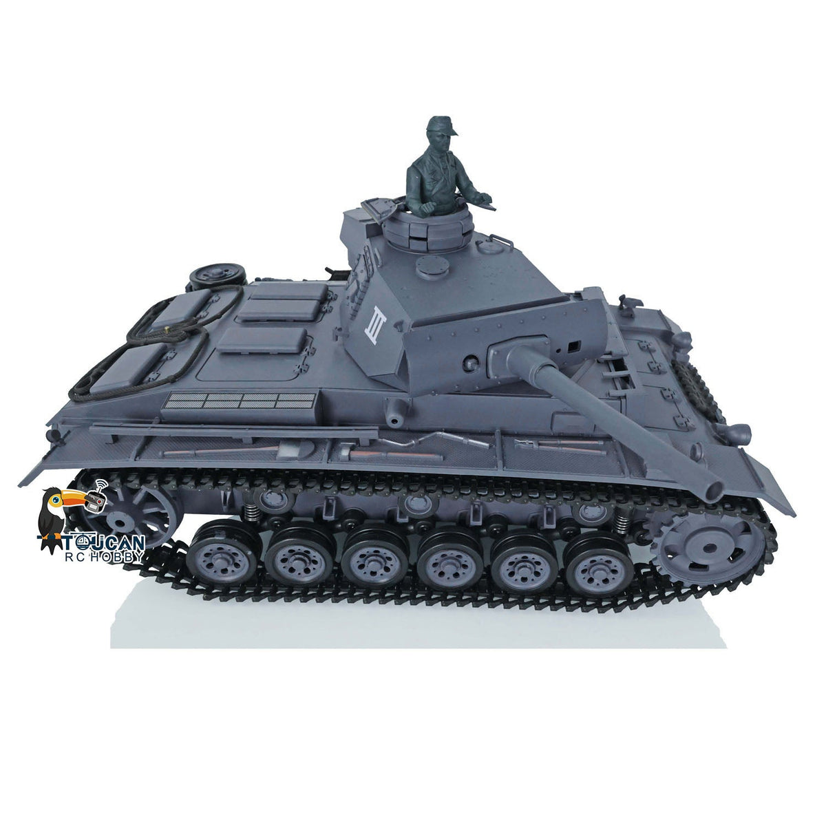 Henglong Plastic 1/16 TK7.0 German Panzer III H L RTR RC Tank 3848/3849 360 Degrees Turret Smoke Infrared System BB Unit Sounds Lights Metal Barrel