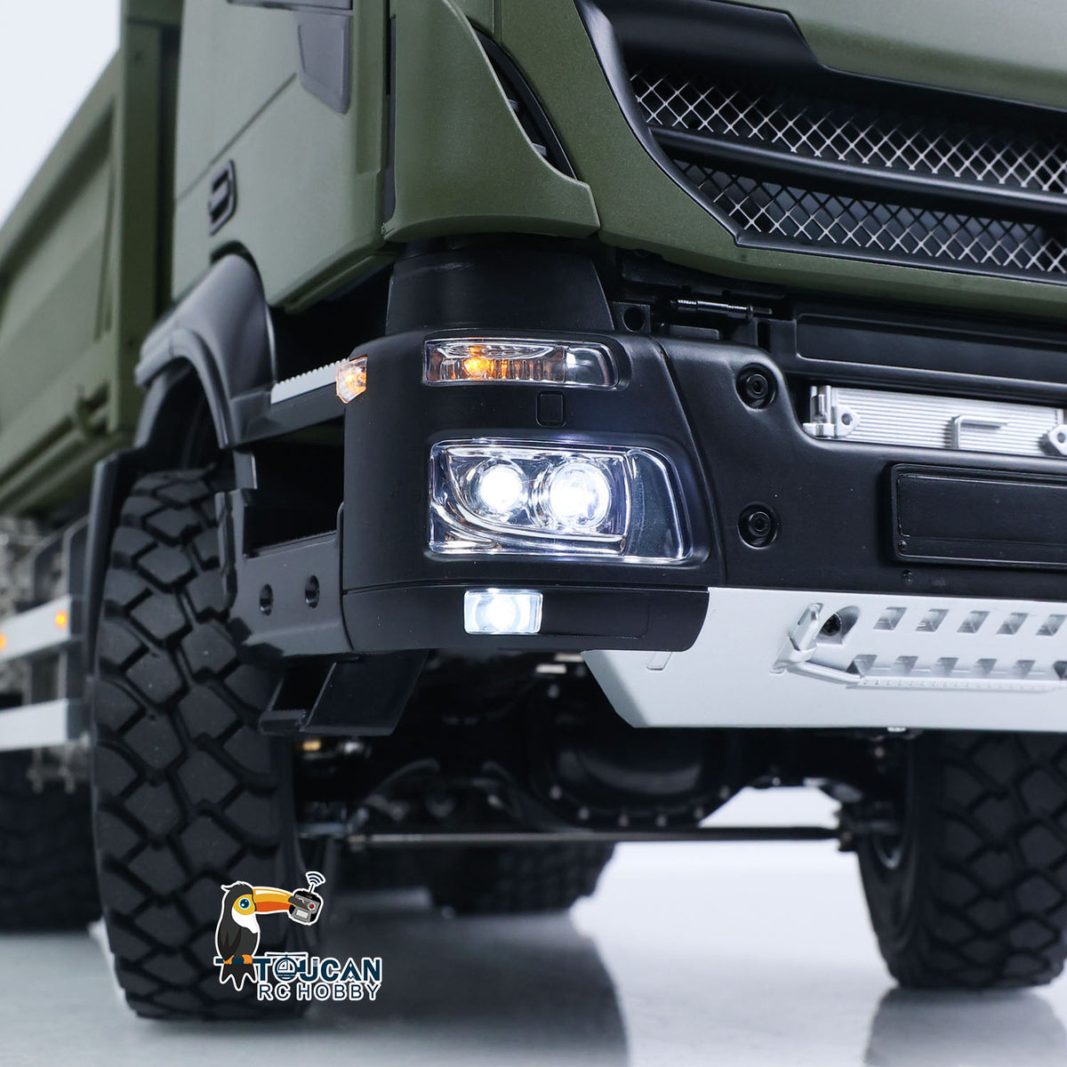 TOUCAN RC HOBBY 2-Speed MD 1/14 6x6 Metal Remote Control Hydraulic Dump Truck RC Tipper Diff Locks Radio Light Sound Battery Charger RTR Model