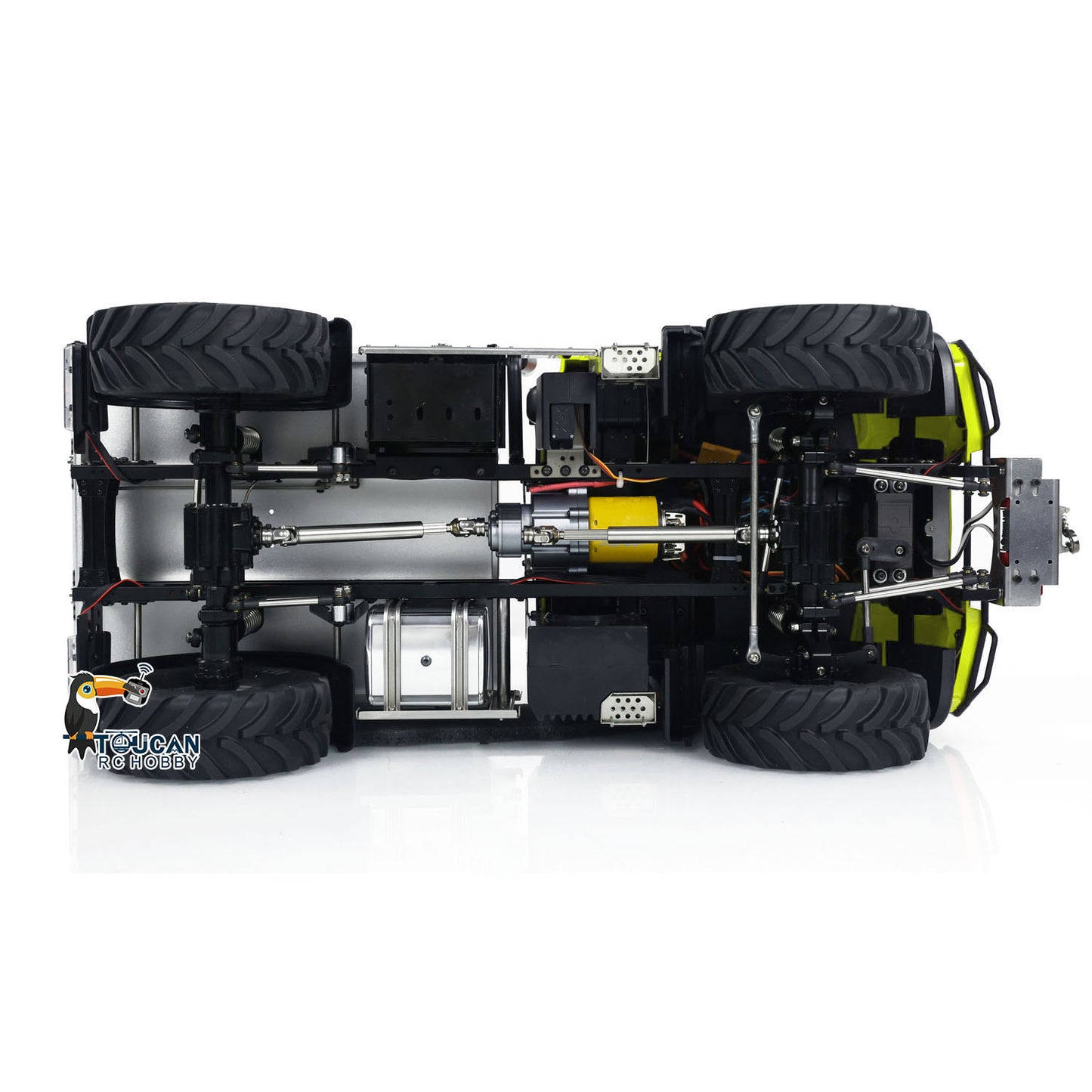 1/10 4X4 RC Car Off-Road Vehicle UNI U423 Winch Construction Truck 2-Speed Transmission Brushed Motor ESC Differential Lock
