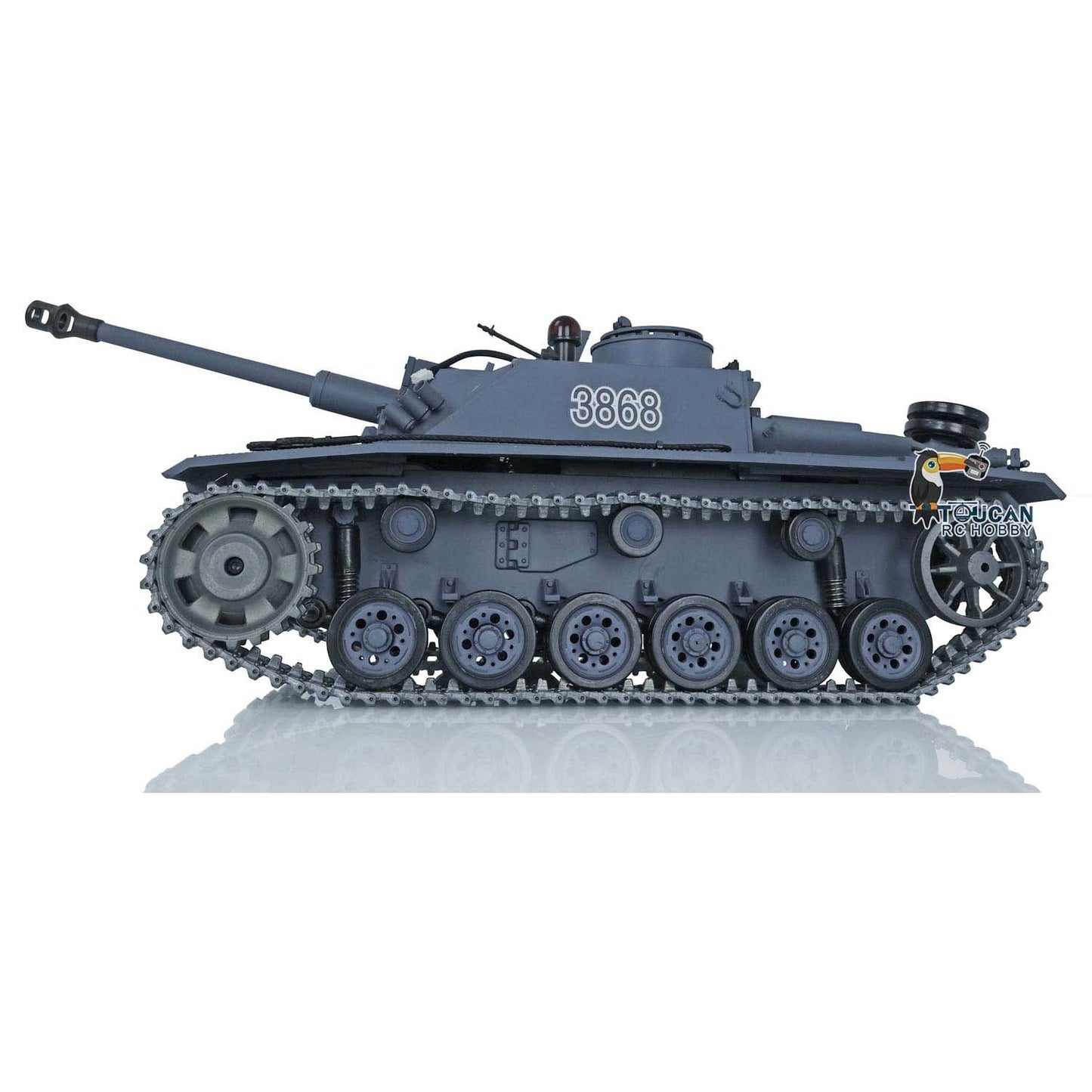 Henglong 1/16 TK7.0 Promotion 3868 German Stug III RTR RC Tank BB Unit IR Smoke Metal Tracks Idlers Sprockets Wheels Gearbox Barrel