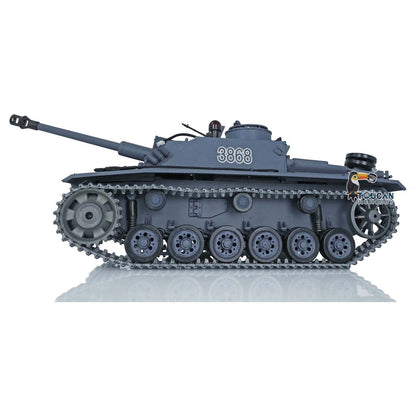 Henglong 1/16 TK7.0 Promotion 3868 German Stug III RTR RC Tank BB Unit IR Smoke Metal Tracks Idlers Sprockets Wheels Gearbox Barrel