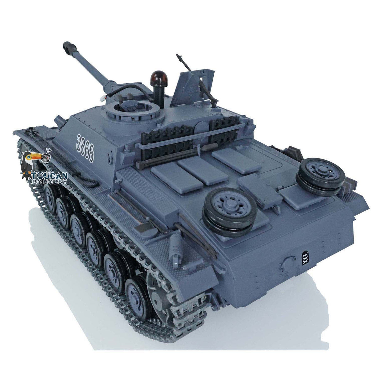 Henglong 1/16 TK7.0 Promotion 3868 German Stug III RTR RC Tank BB Unit IR Smoke Metal Tracks Idlers Sprockets Wheels Gearbox Barrel