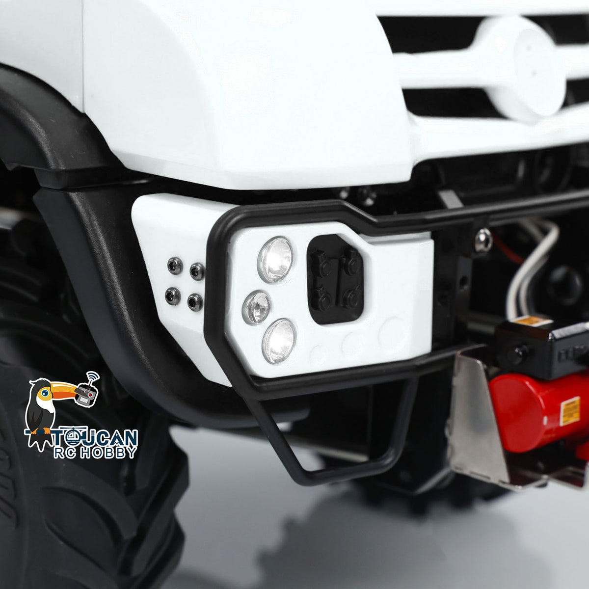 1/10 4X4 RC Car Off-Road Vehicle UNI U423 Winch Construction Truck 2-Speed Transmission Brushed Motor ESC Differential Lock