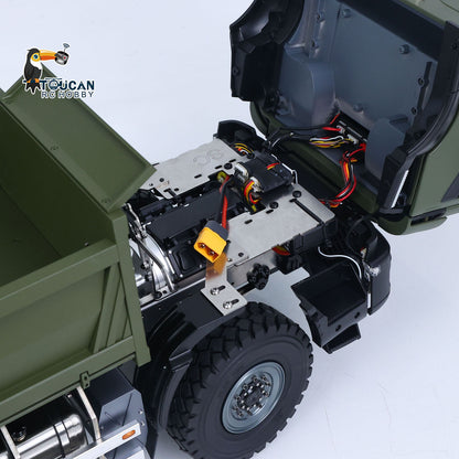 TOUCAN RC HOBBY MD 1/14 6*6 Metal Radio Control Hydraulic Dump Truck 2-Speed Gearbox RC Tipper Model Differential Locks Radio Light Sound System
