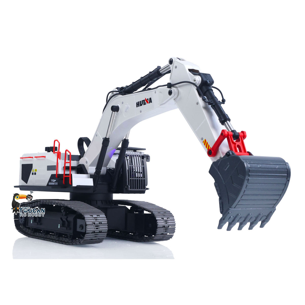 TOUCAN RC HOBBY 1/14 HUINA RC Metal Excavator Model Toys 1594 Radio Control Digger Light Sound Battery