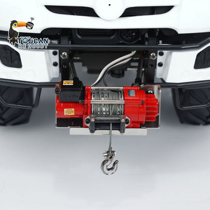 1/10 4X4 RC Car Off-Road Vehicle UNI U423 Winch Construction Truck 2-Speed Transmission Brushed Motor ESC Differential Lock