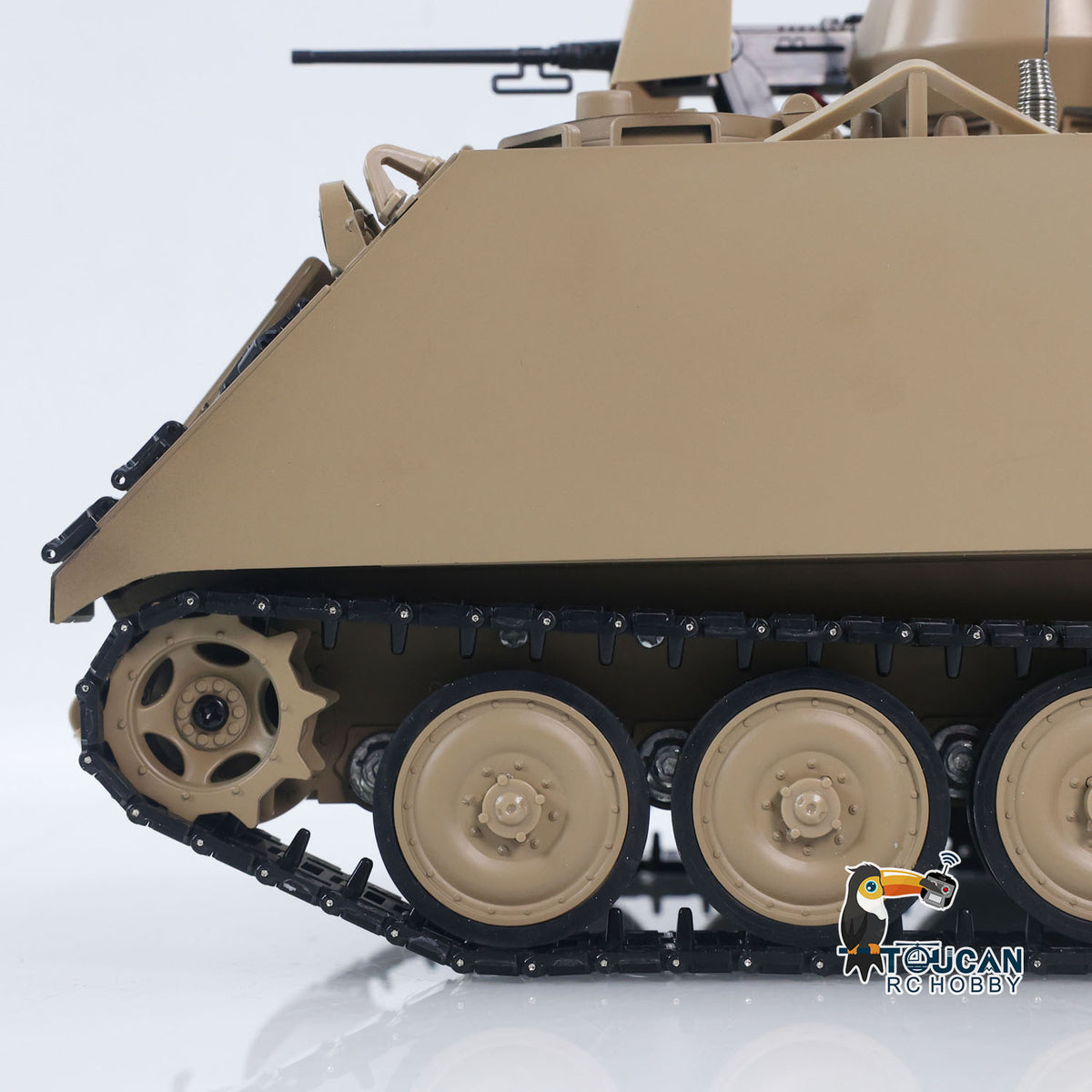 1/16 Tongde RC Tank M2412-B M113A1 ACAV Infrared 360 Turret Rotation Smoking Light Sound Remote Control Electric Model RTR