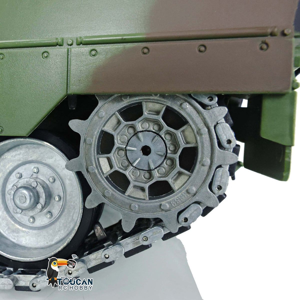Henglong 1/16 TK7.0 Leopard2A6 RTR RC Tank 3889 with Barrel Recoil BB IR Smoke Metal Single Rubber Tracks Gearbox Sprockets Idlers Road Wheels