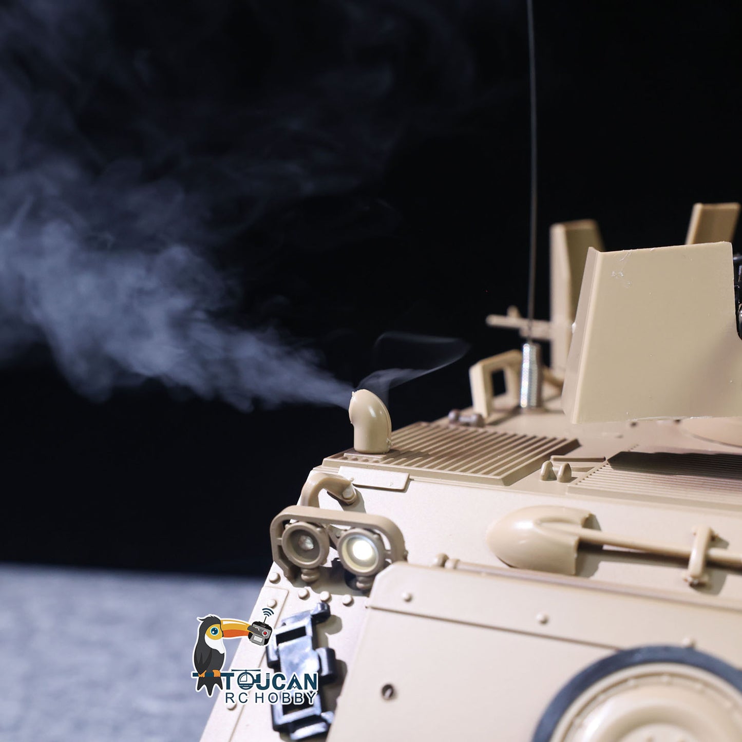1/16 Tongde RC Tank M2412-B M113A1 ACAV Infrared 360 Turret Rotation Smoking Light Sound Remote Control Electric Model RTR