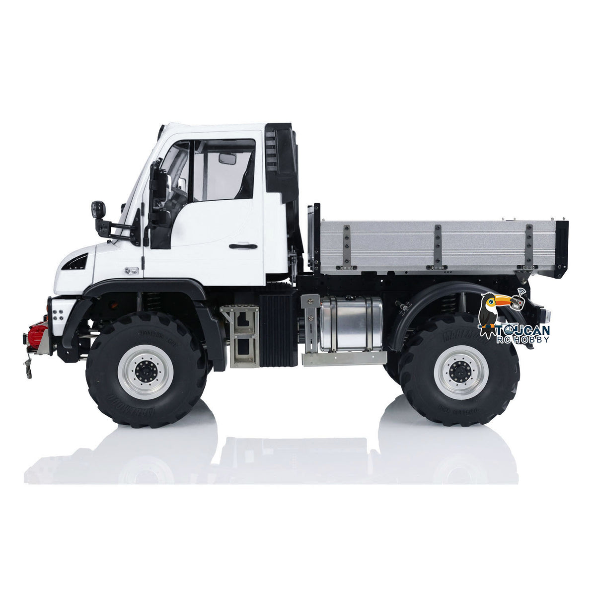 1/10 4X4 RC Car Off-Road Vehicle UNI U423 Winch Construction Truck 2-Speed Transmission Brushed Motor ESC Differential Lock