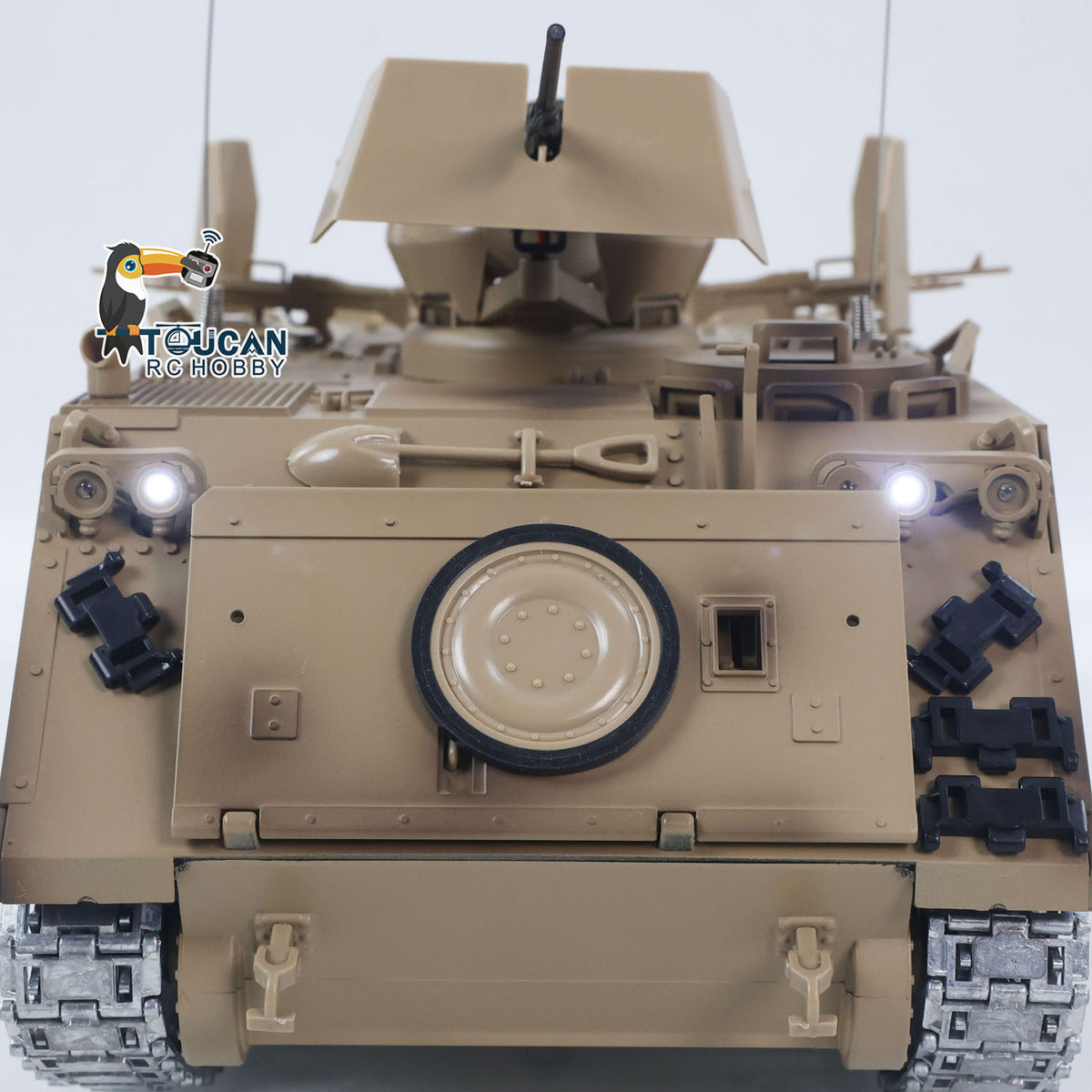 TD 1/16 RC Tank M2412-B M113A1 ACAV 360 Turret Rotation Infrared Metal Wheels Gearbox Smoke Unit Radio Control Military Model
