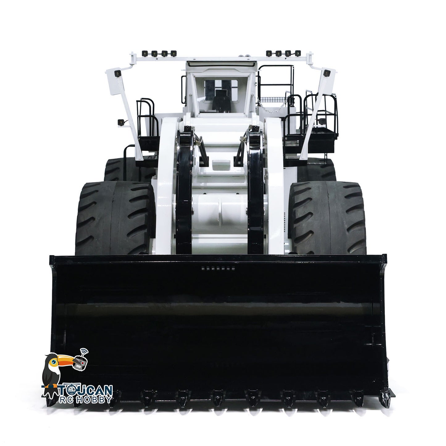 Toucanhobby L2350 1/14 Metal RC Hydraulic Loader Heavy Duty Giant Model Smoke Unit FlySky ST8 Remote Controller for Model Enthusiasts