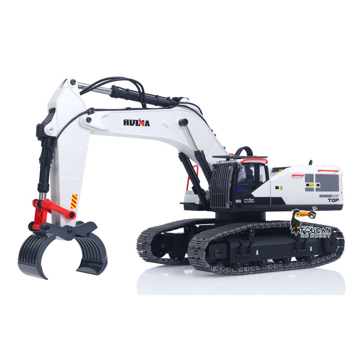 TOUCAN RC HOBBY 1/14 HUINA RC Metal Excavator Model Toys 1594 Radio Control Digger Light Sound Battery