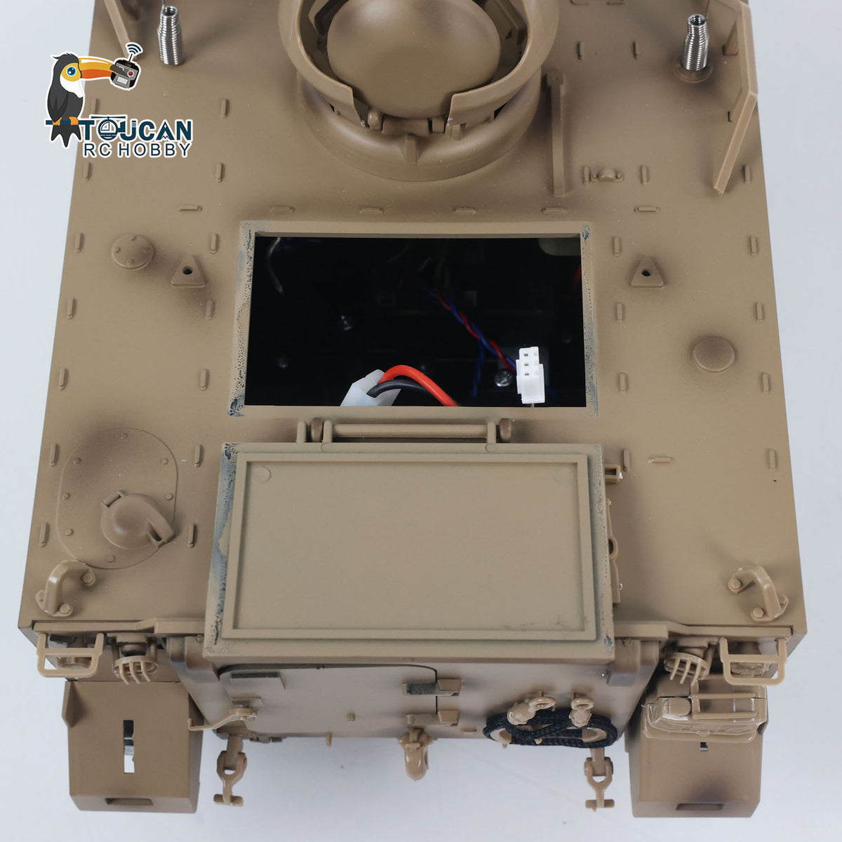 TD 1/16 RC Tank M2412-B M113A1 ACAV 360 Turret Rotation Infrared Metal Wheels Gearbox Smoke Unit Radio Control Military Model