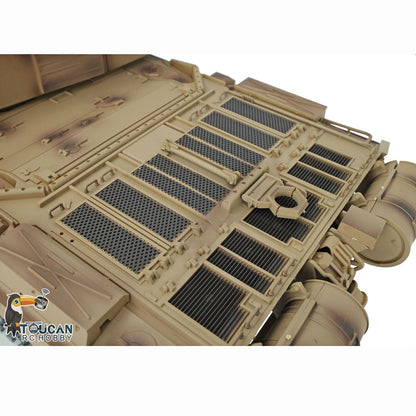 Henglong 1/16 TK7.0 Customize 3908 Challenger II RTR RC Tank FPV 360 Degrees Turret IR BB Smoke Metal Tracks Road Drive Idler Wheels