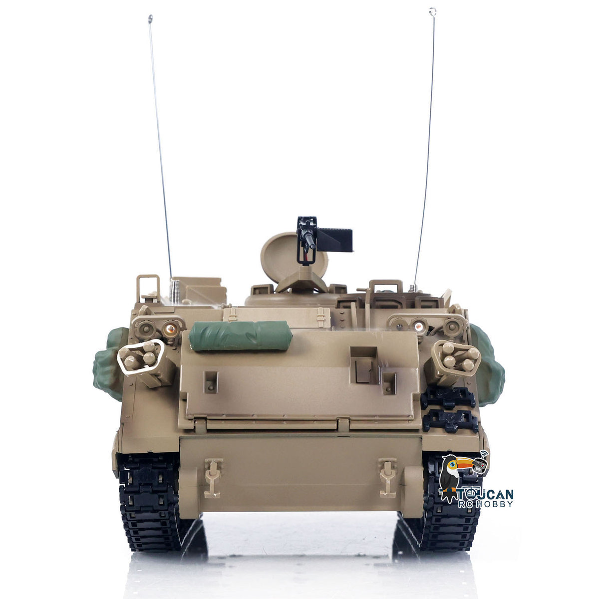 TOUCAN RC HOBBY Fast Free Shipping Tongde 1/16 RC Military Tank M2412-C M113A2 APC Turret Rotation 360 Degree Infrared LED Light Sound System Remote Control Electric Toy Model