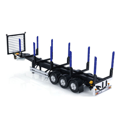 TOUCAN RC HOBBY 3Axles 1/14 Finished Timber Trailer for Logging Truck DIY 1/14 RC Tractor Model Painted Simulation Vehicle DIY
