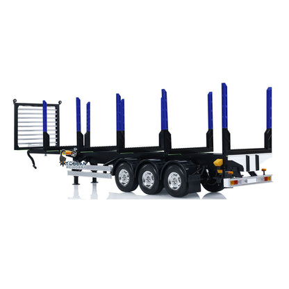 TOUCAN RC HOBBY 3Axles 1/14 Finished Timber Trailer for Logging Truck DIY 1/14 RC Tractor Model Painted Simulation Vehicle DIY