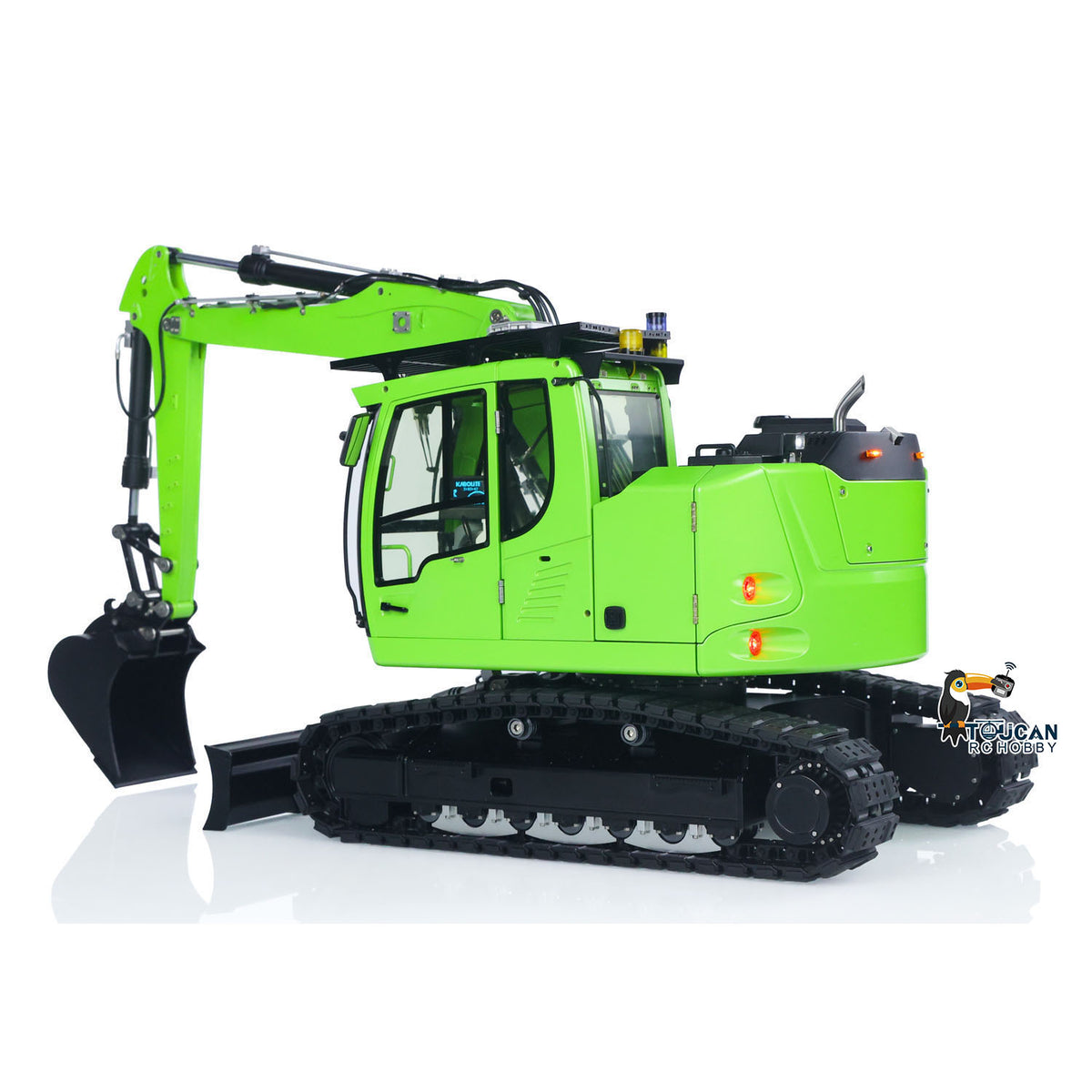 Verbesserter 1/14 RC Hydraulikbagger LR 914 5-Wege-Ventil Elektrobagger Modell RTR Baufahrzeug Frsky X14 Funkbatterie