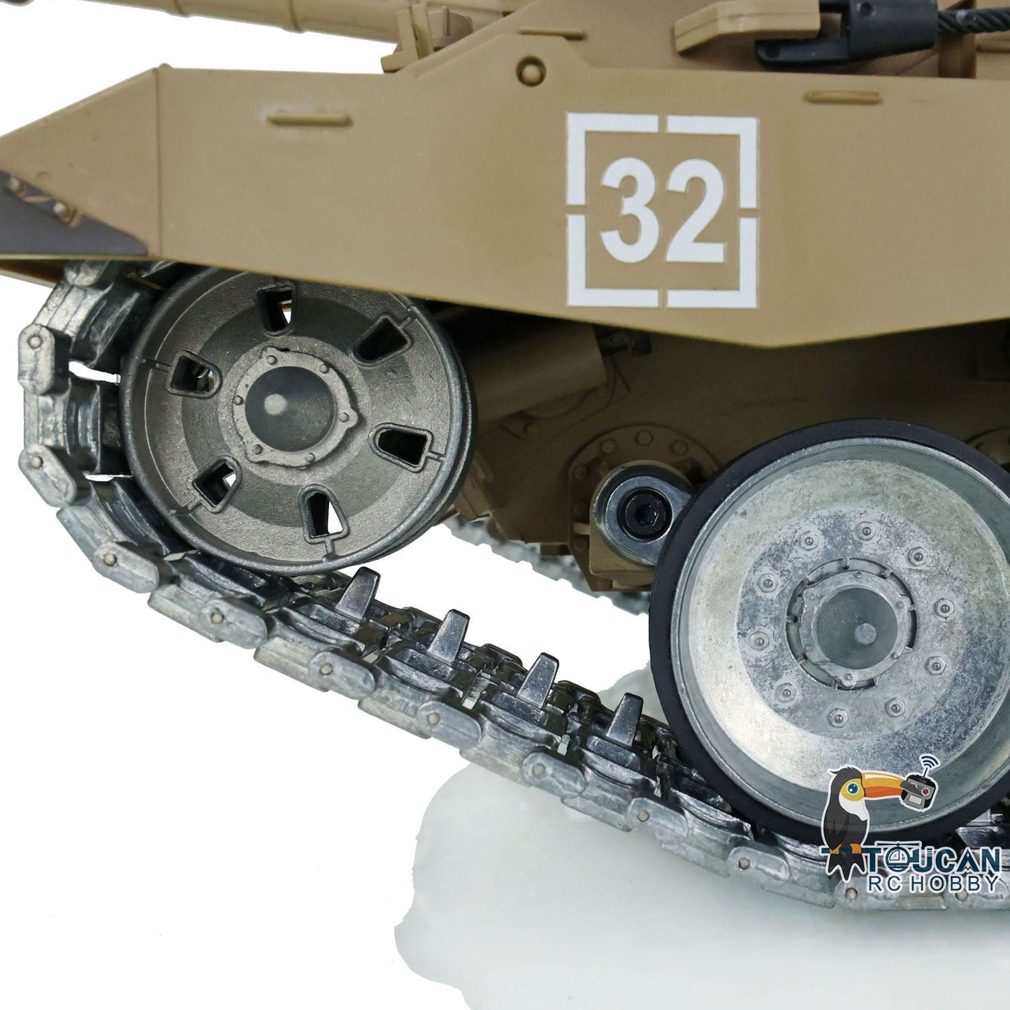 Henglong 1/16 TK7.0 Professional British Challenger II 3908 RTR RC Tank 360 Degrees Turret IR BB Smoke Metal Sprockets Idlers Road Wheels Single Rubber Tracks