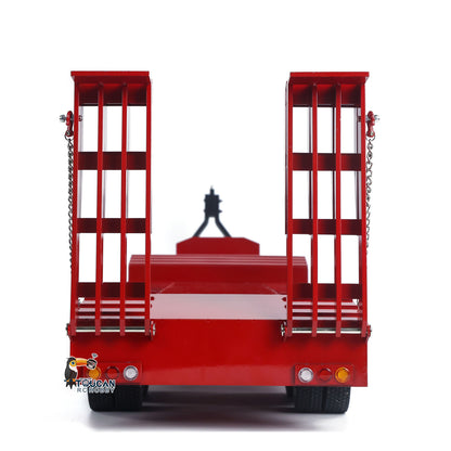 Metall 4-achsiger Vollanhänger für 1/14 RC Sattelzugmaschine Fernbedienung Auto Simulation Hobby Modell DIY Heckklappe