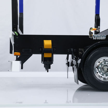 TOUCAN RC HOBBY 3Axles 1/14 Finished Timber Trailer for Logging Truck DIY 1/14 RC Tractor Model Painted Simulation Vehicle DIY