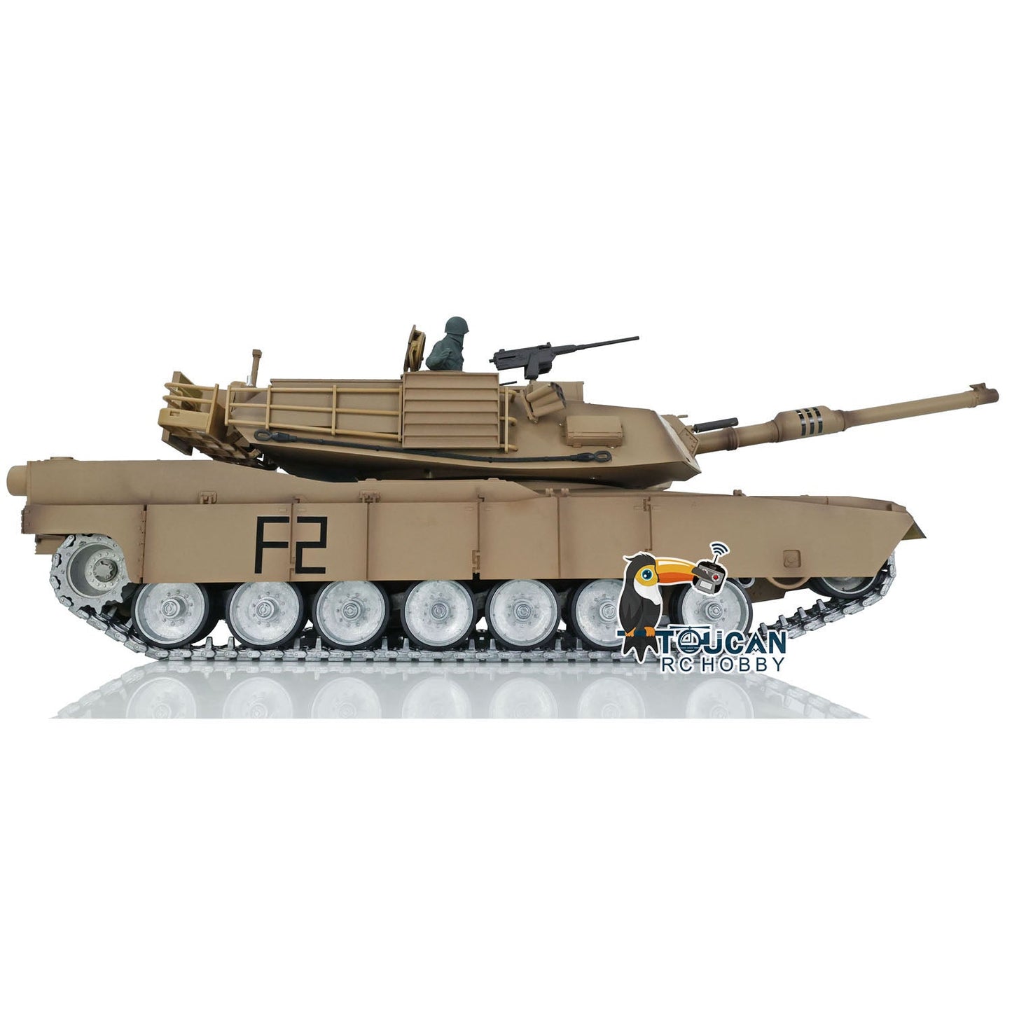 Henglong 1/16 TK7.1 Abrams M1A2 RTR RC Tank 3918 Openable Hatch Rotatable Panoramic Sight Barrel Recoil 360 Degrees Turret BB IR Smoke Metal Wheels Tracks Gearbox