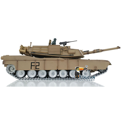 Henglong 1/16 TK7.1 Abrams M1A2 RTR RC Tank 3918 Openable Hatch Rotatable Panoramic Sight Barrel Recoil 360 Degrees Turret BB IR Smoke Metal Wheels Tracks Gearbox