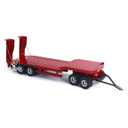 Metall 4-achsiger Vollanhänger für 1/14 RC Sattelzugmaschine Fernbedienung Auto Simulation Hobby Modell DIY Heckklappe