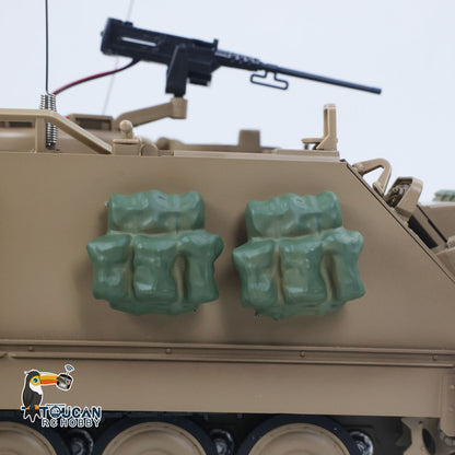 TOUCAN RC HOBBY Fast Free Shipping Tongde 1/16 RC Military Tank M2412-C M113A2 APC Turret Rotation 360 Degree Infrared LED Light Sound System Remote Control Electric Toy Model