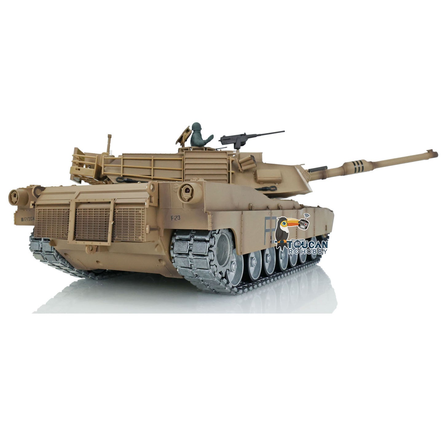 2,4 GHz Heng Long 1/16 Vollmetall-Chassis, fahrbereit, ferngesteuert, IR TK16 Panzer 3918 M1A2 Abrams, offenes Feuer, Rauchen, Blitz, 360